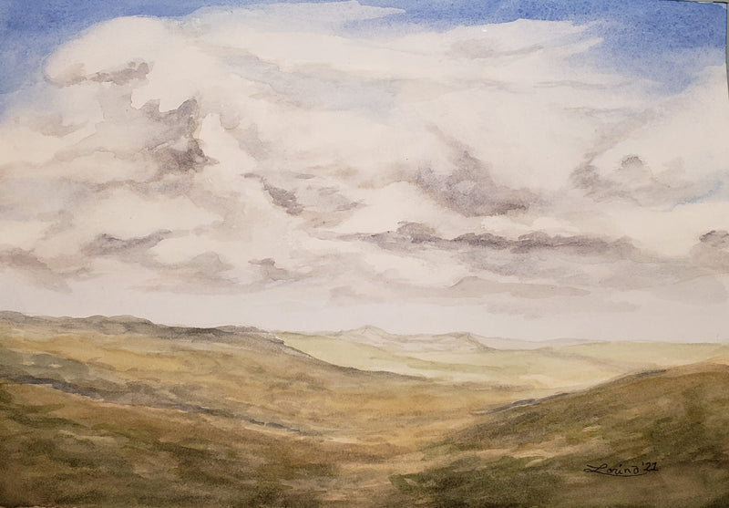 Big Sky Alberta, watercolour by Lorina Stephens