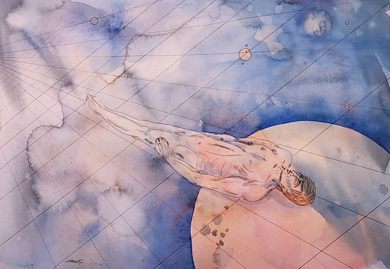 Apotheosis, watercolour and ink by Lorina Stephens