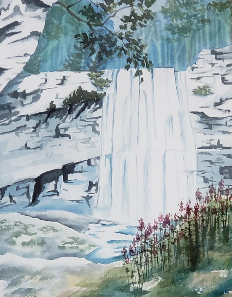 Hilton Falls, watercolour by Lorina Stephens