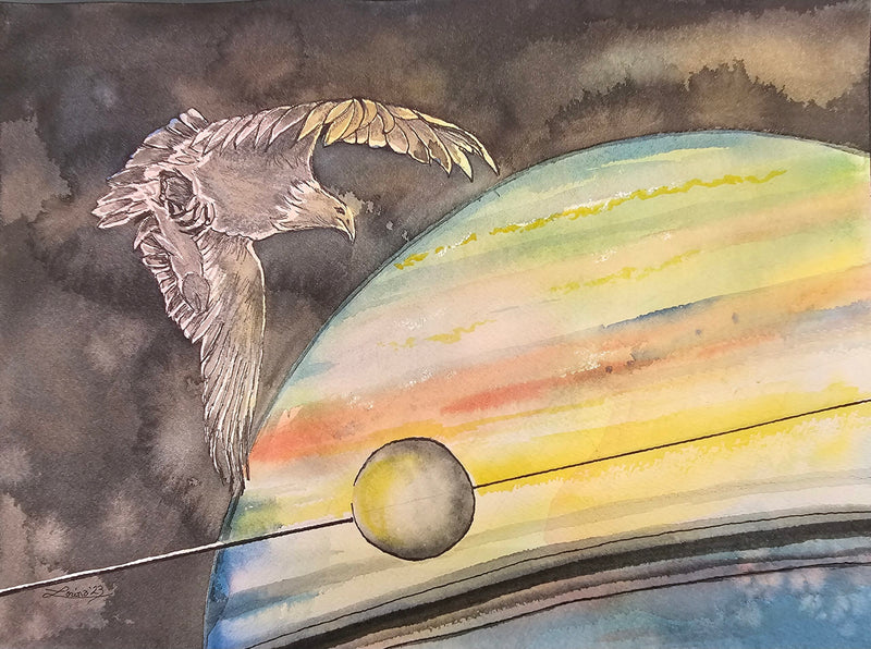 Memories of Earth No. 2, watercolour, ink, and pencil by Lorina Stephens