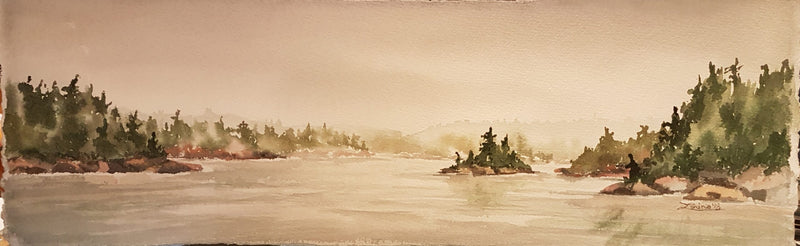 Jack's Lake, watercolour by Lorina Stephens