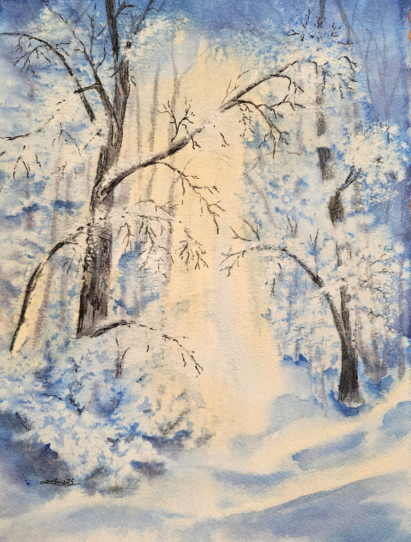 After the Squall, watercolour and ink by Lorina Stephens