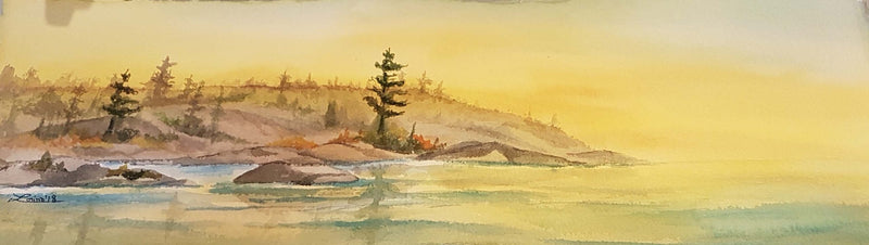 Agawa Bay, watercolour by Lorina Stephens